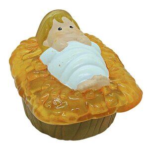 Fisher Price Little People 2011 Christmas Nativity Manger Baby Jesus Figure 2x2"